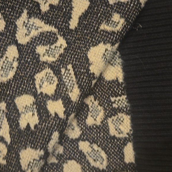 Ann Taylor Animal Print Scarf with Metallic Accent - Picture 4 of 7